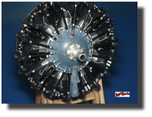 Pratt & Whitney R-0985-48 engine. Scratch built in metal by Rojas Bazán. 1:15 scale. Pratt & Whitney R-0985-48 engine. Scratch built in metal by Rojas Bazán. 1:15 scale.